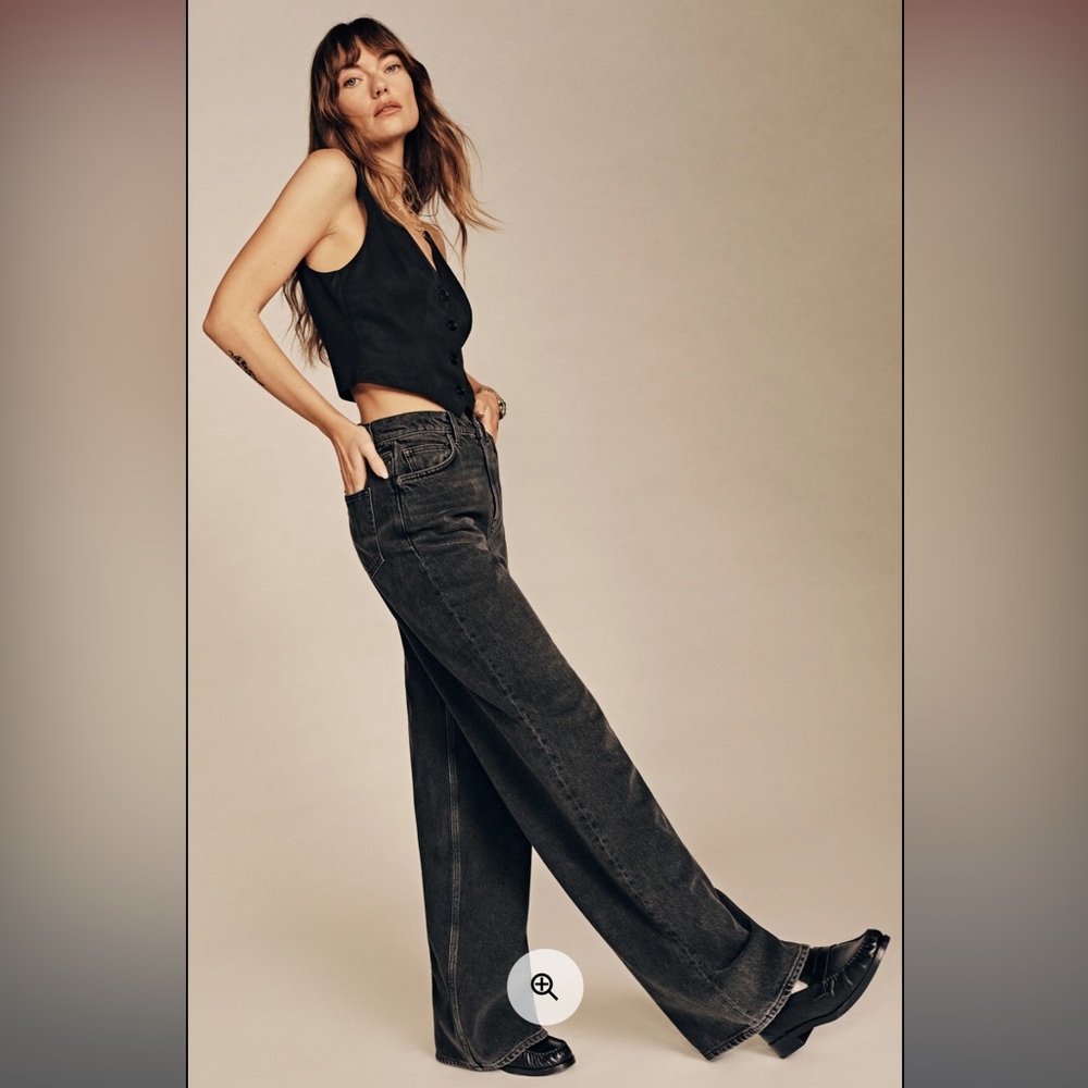 Reformation Cary High Rise Slouchy Wide Leg Jeans